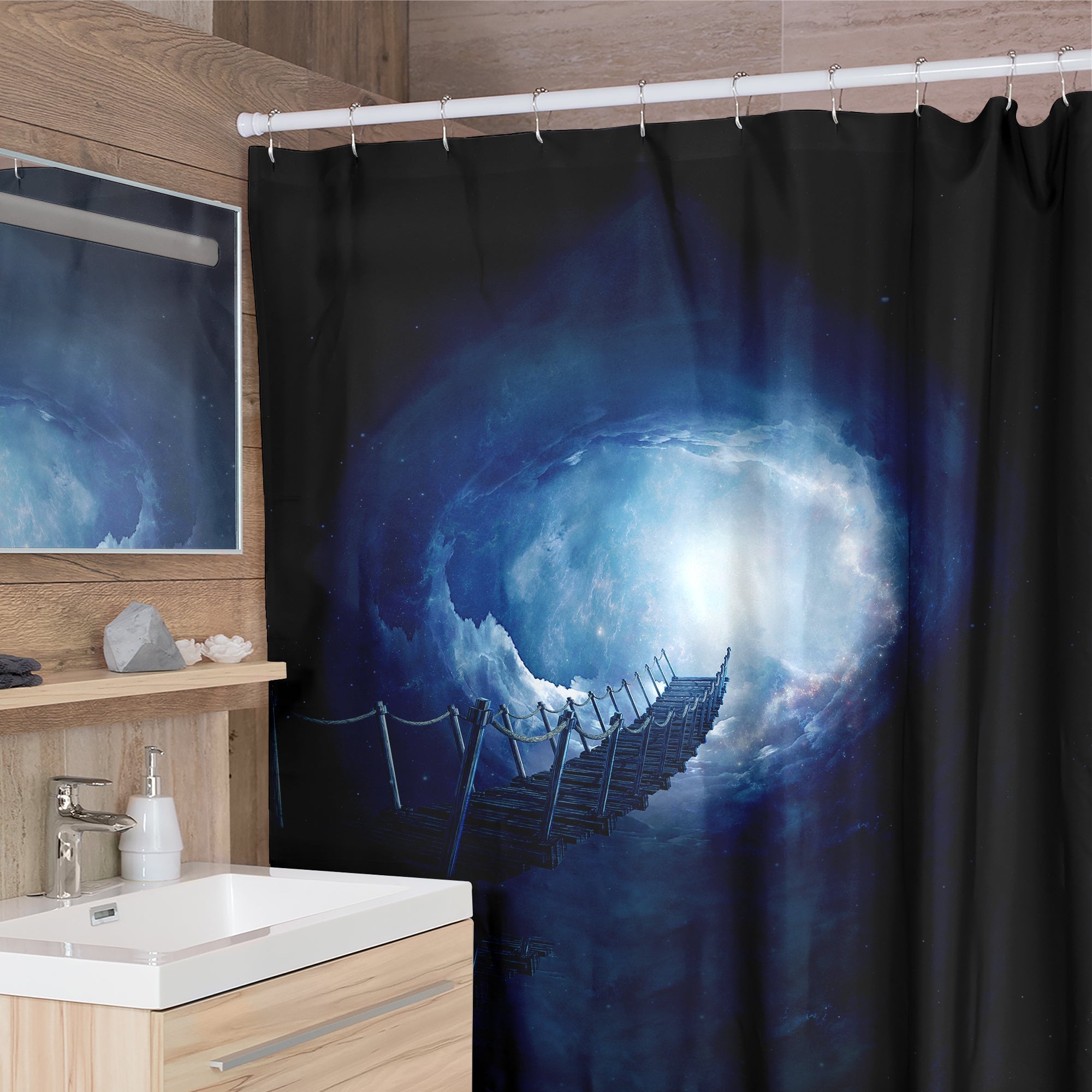 Bridge To The Stars Shower Curtain
